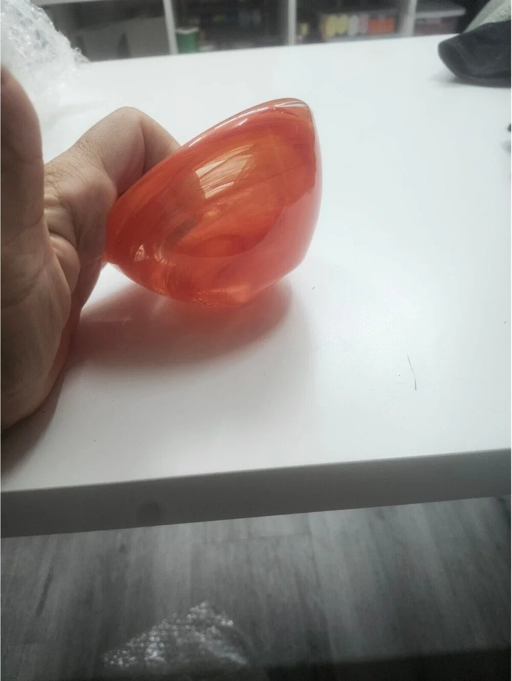 Vintage Orange Glass Decorative candle holder